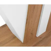 Mesa extensible Zatar 125/170x75 roble wotan/blanco