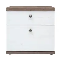 Mesita de noche Stockholm 48 cm con cajones pino andersen blanco