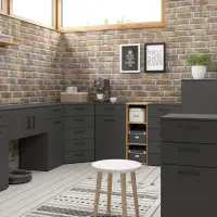 Estantería MultiDo 80 cm con 2 puertas atelier claro