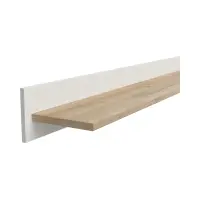 Estante de pared Loksa 143 cm pino andersen blanco/roble grandson