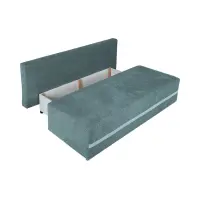 Sofá de tres plazas Mata con función de cama y arcón verde