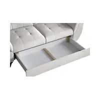 Two-seater sofa Doria with storage velvet cream