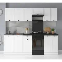 Conjunto de cocina Junona Line 230 cm blanco con encimera