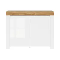 Mueble Holten 106 cm de dos puertas blanco brillo