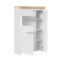 Vitrina Holten 98 cm con 3 puertas blanco brillo