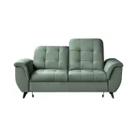 Sofá de dos plazas Doria con arcón de terciopelo verde