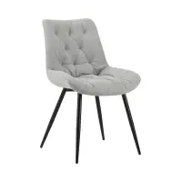 Silla tapizada Claudio de pana gris claro