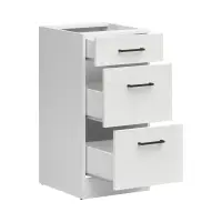 Mueble bajo de cocina Junona Line 40 cm con cajones brillo tiza