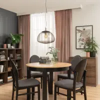 Mesa extensible Bernardin NEO 100-176/76 roble artisan/negro