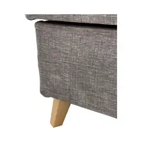 Sofá rinconera universal Lars convertible con arcón de terciopelo gris