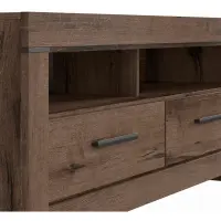 Mueble RTV Balin 140 cm con 2 cajones y un estante roble monastery