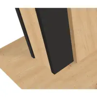 Mesa extensible Zalder 120/160x68 roble artisan/negro