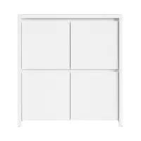 Armario Kaspian 105 cm de cuatro puertas blanco
