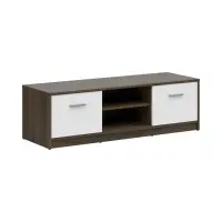 Mueble RTV Nepo Plus 138 cm con 2 puertas y estante roble noble/blanco
