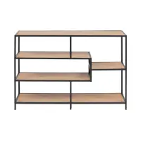 Estantería Seaford 114 cm con 4 estantes roble salvaje mate