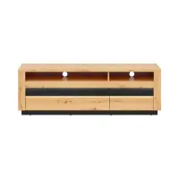 Mueble RTV Ostia 161 cm con 2 cajones y un estante roble artisan