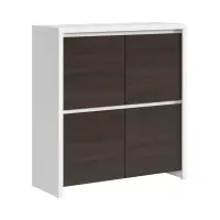 Armario Kaspian 105 cm de cuatro puertas blanco/wengué