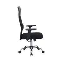 Silla giratoria Alex con reposabrazos ajustable negra