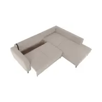 Sofá rinconera universal Martinez convertible con arcón de pana ecru