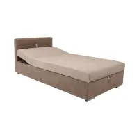 Sofá cama Rico con arcón y respaldo ajustable beige