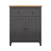 Комод Hesen 101 см с 2 дверцами и ящиком графит