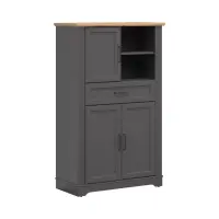 Estantería Tolmin 90 cm con 3 puertas y cajón grafito/roble artisan