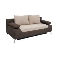 Диван тримісний Daria III розкладний з нішею коричневий