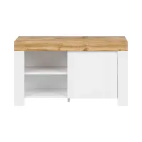 Тумба для взуття Holten 92 см білий глянець/дуб вотан