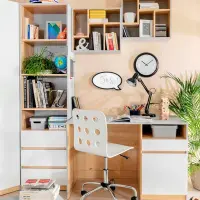 Estante de pared Nandu 56 cm gris claro/roble polaco