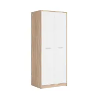 Armario de dos puertas Nepo Plus 80 cm roble sonoma/blanco