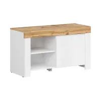 Тумба для взуття Holten 92 см білий глянець/дуб вотан