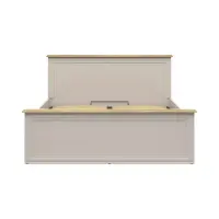 Cama Anga B 160x200 con somier y contenedor cachemira/roble mauvella