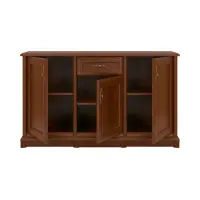 Cómoda Kent 154 cm con 3 puertas y un cajón castaño