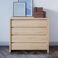 Cómoda Kaspian con 4 cajones roble sonoma