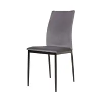 Стілець оббитий Weyer велюровий сірий