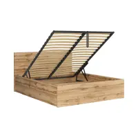 Łóżko Tetrix 160x200 ze stelażem i pojemnikiem dąb wotan