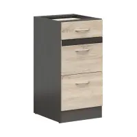 Mueble bajo de cocina Junona Line 40 cm con cajones roble sonoma