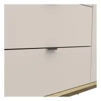 Armario de tres puertas Dalva 180 cm con 2 cajones roble mauvella/cachemira