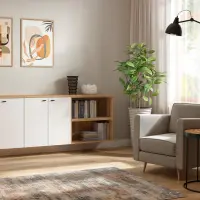 Estantería System 64 con estante roble coast evoke