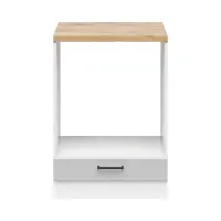 Mueble de cocina para horno encastrable Junona Line 60 cm gris claro brillo con encimera