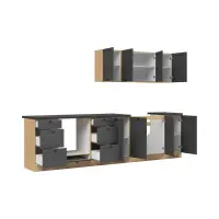 Кухонный гарнитур Junona Line 300 см графитовый