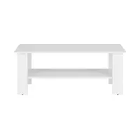 Ława Nepo Plus 115x56 z półką biała