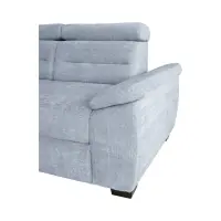 Sofá rinconera izquierdo Aguda convertible con arcón azul