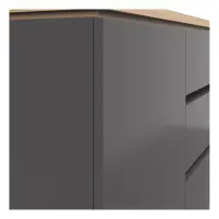 Cómoda Yamael 139 cm con 3 puertas y 2 cajones grafito