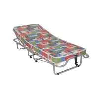 Cama plegable Sydney 80x190 de metal con colchón