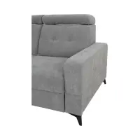 Sofá rinconera izquierdo Amado convertible con arcón gris