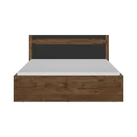 Cama Ruso 140x200 con somier y contenedor roble april