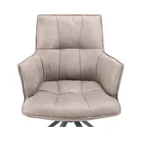 Silla tapizada Osaka giratoria ecopiel taupe