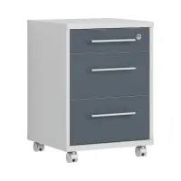 Cajonera Office Lux 40 cm gris claro/grafito