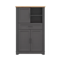 Estantería Tolmin 90 cm con 3 puertas y cajón grafito/roble artisan